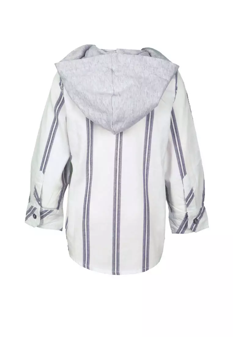 Qna Boy Akruyek Hoodie Anak Broken White Motif Salur