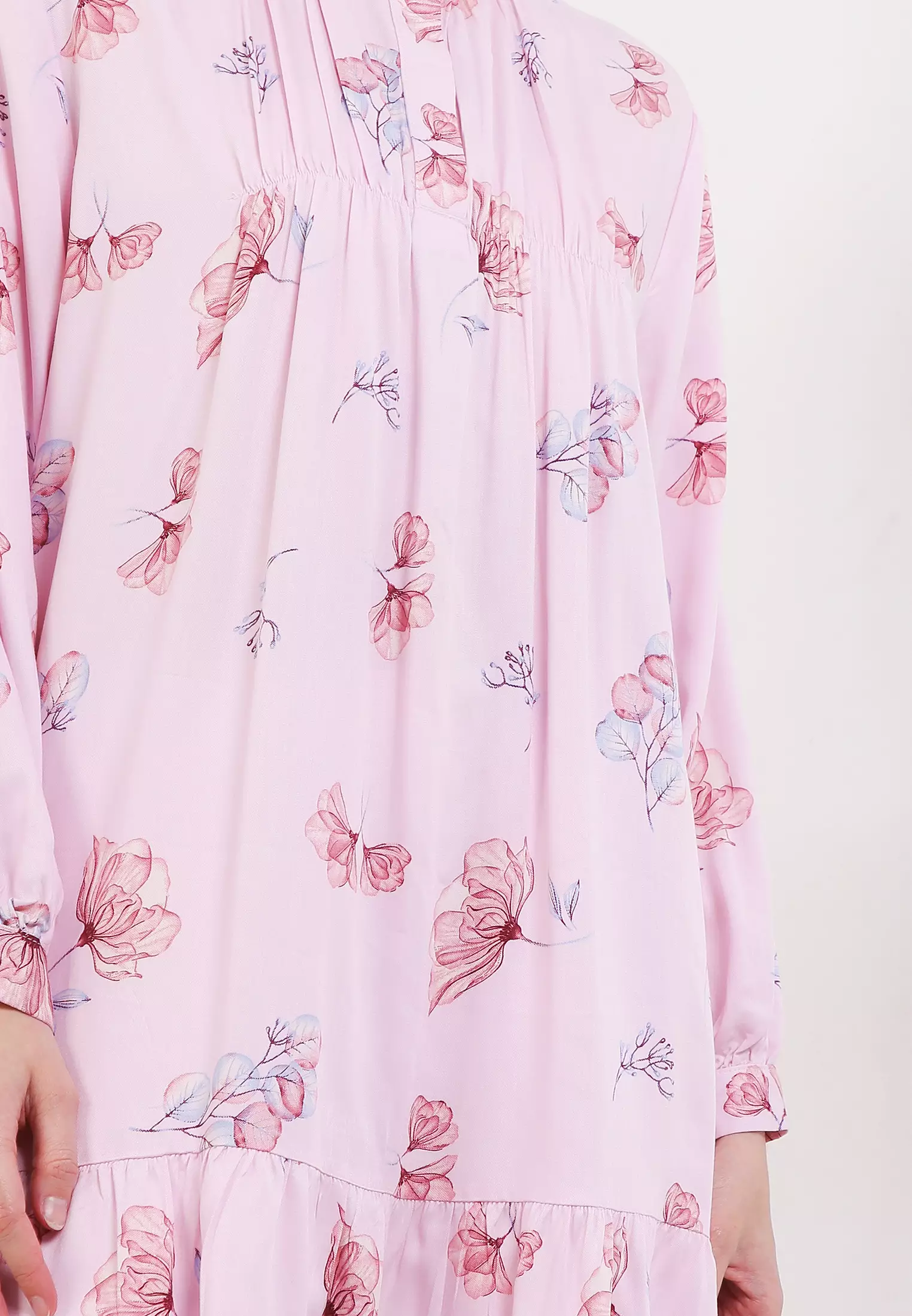 MFMW Kayako Tunik Pink Motif Bunga