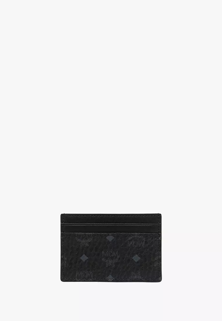 Mcm Aren Cubic Monogram Wallet In Black