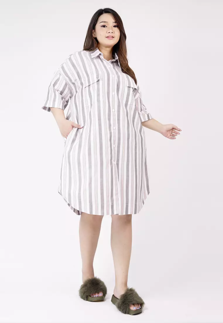 Plus Size Homewear Dress Alissa Brown