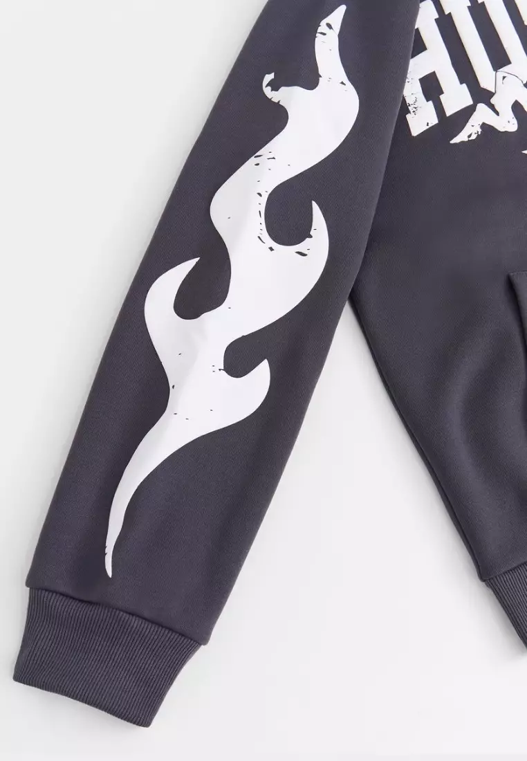 NYC Streetwear - HUSTLE Hoodie - Dark Grey