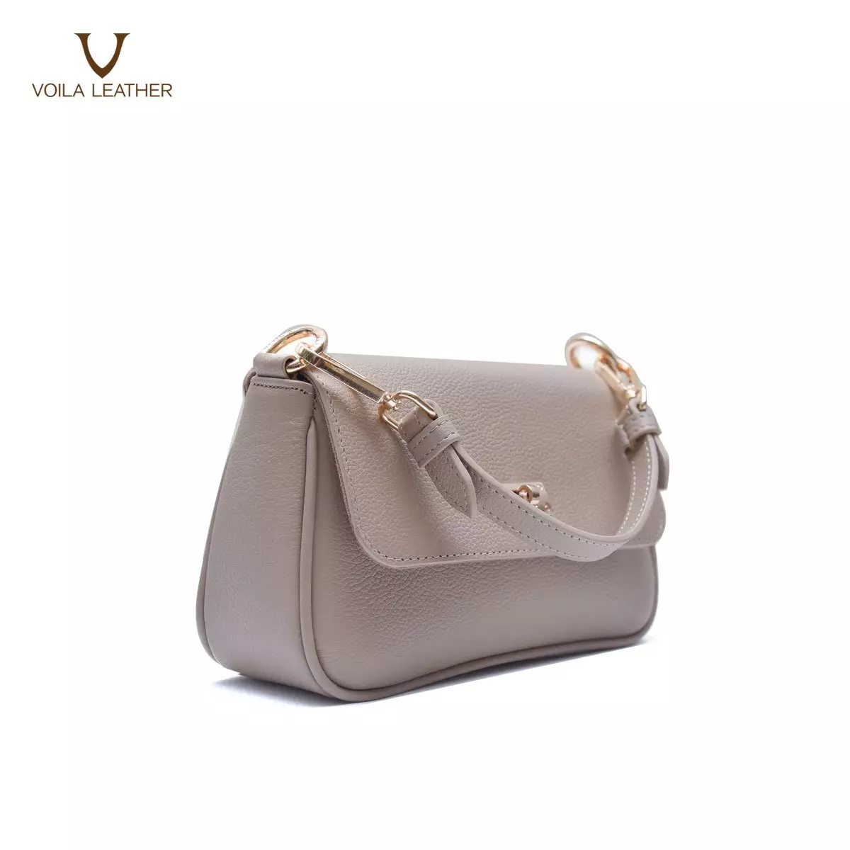 Tas Selempang Kulit Asli Voila Felicity Nude