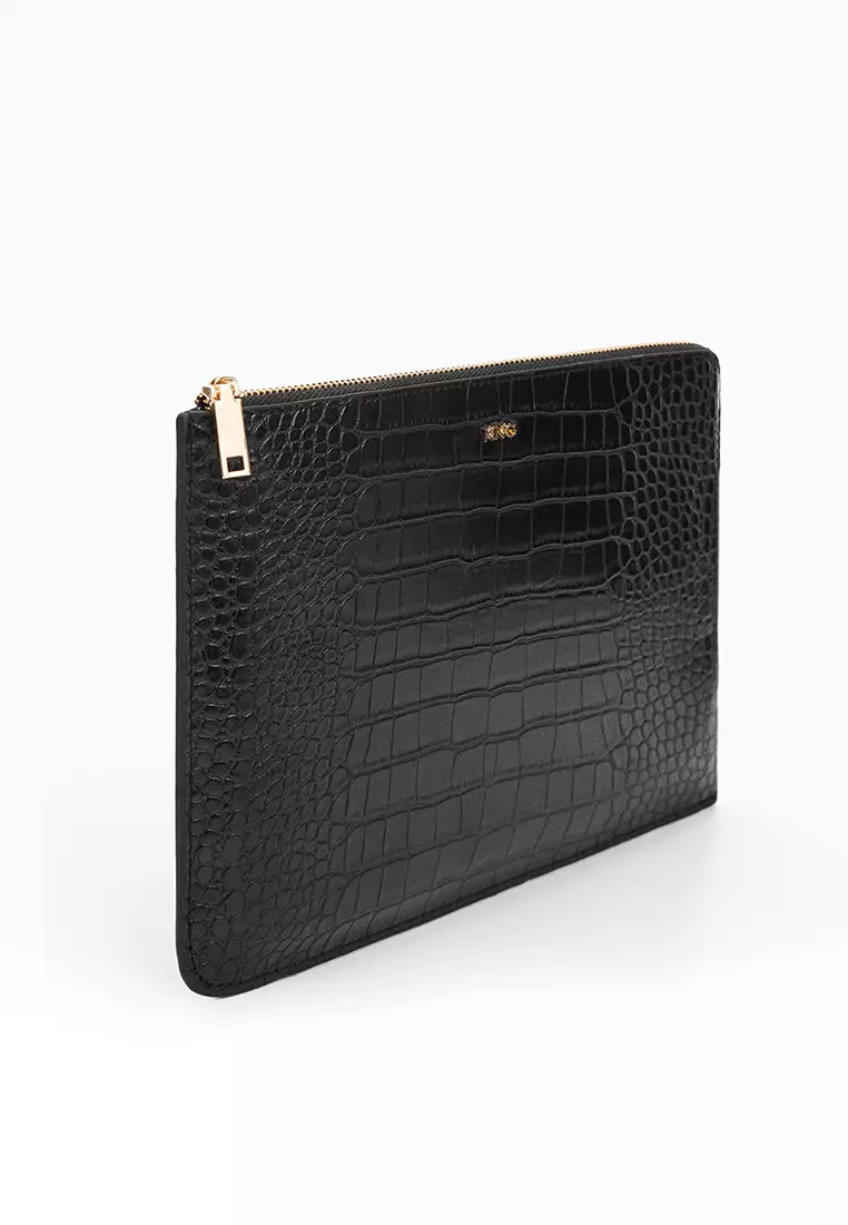 Pochette croco hot sale