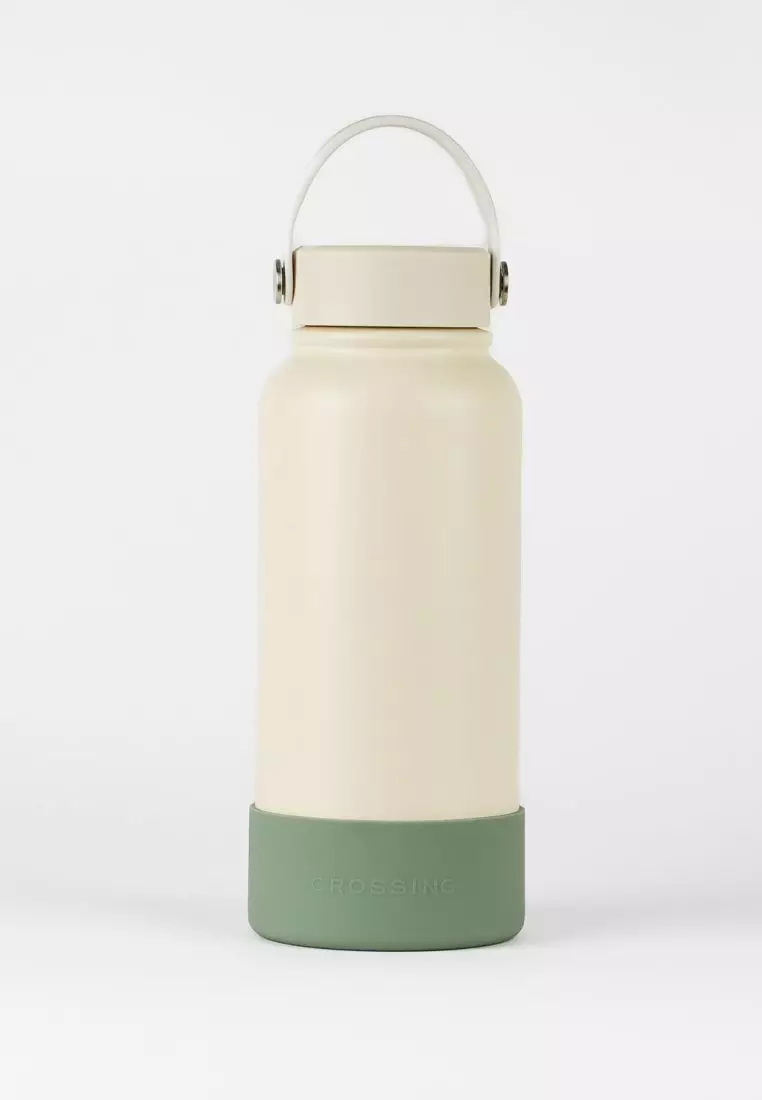 Crossing Silicone Water Bottle Boot - Fits Diameter 8-8.5cm (780ml) Blistered Pack - Sage Green