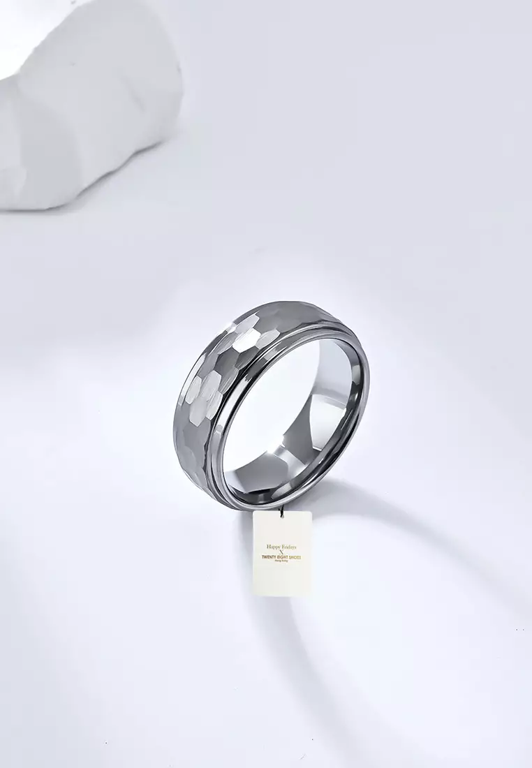 Textured Tungsten Carbide Ring JW QF-040