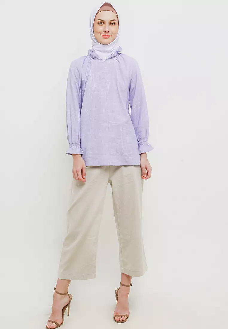 MFMW Chauhan Blouse Ungu motif