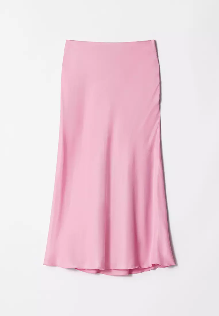 Satin Midi Skirt