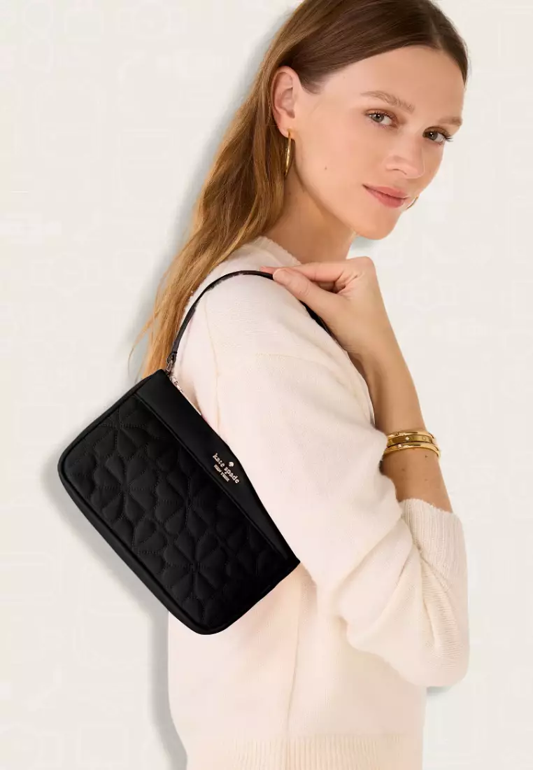 Kate Spade Spade Flower Quilted Fabric Convertible Wristlet Pink Horizon