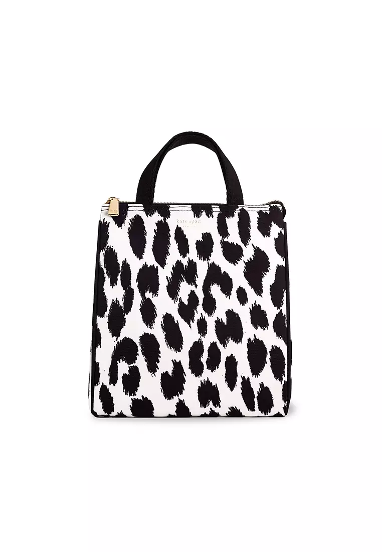 Kate spade black new arrivals and leopard purse