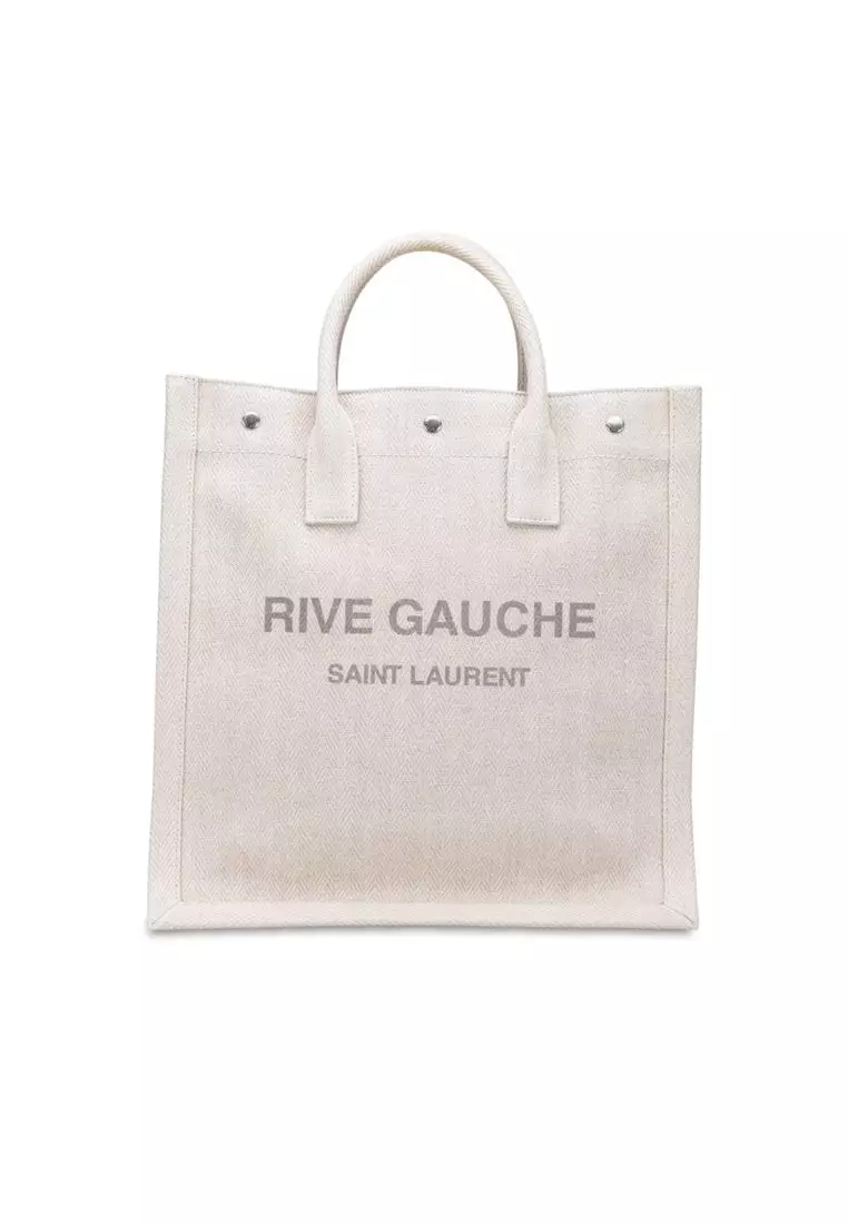 Pre-Loved Saint Laurent Canvas Rive Gauche North South Tote