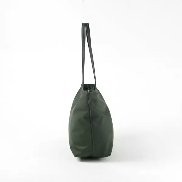 Tas TORY BURCH ELLA SMALL LOGO SHW NYLON BASIL GREEN ZIP TOTE BAG 100% ORIGINAL
