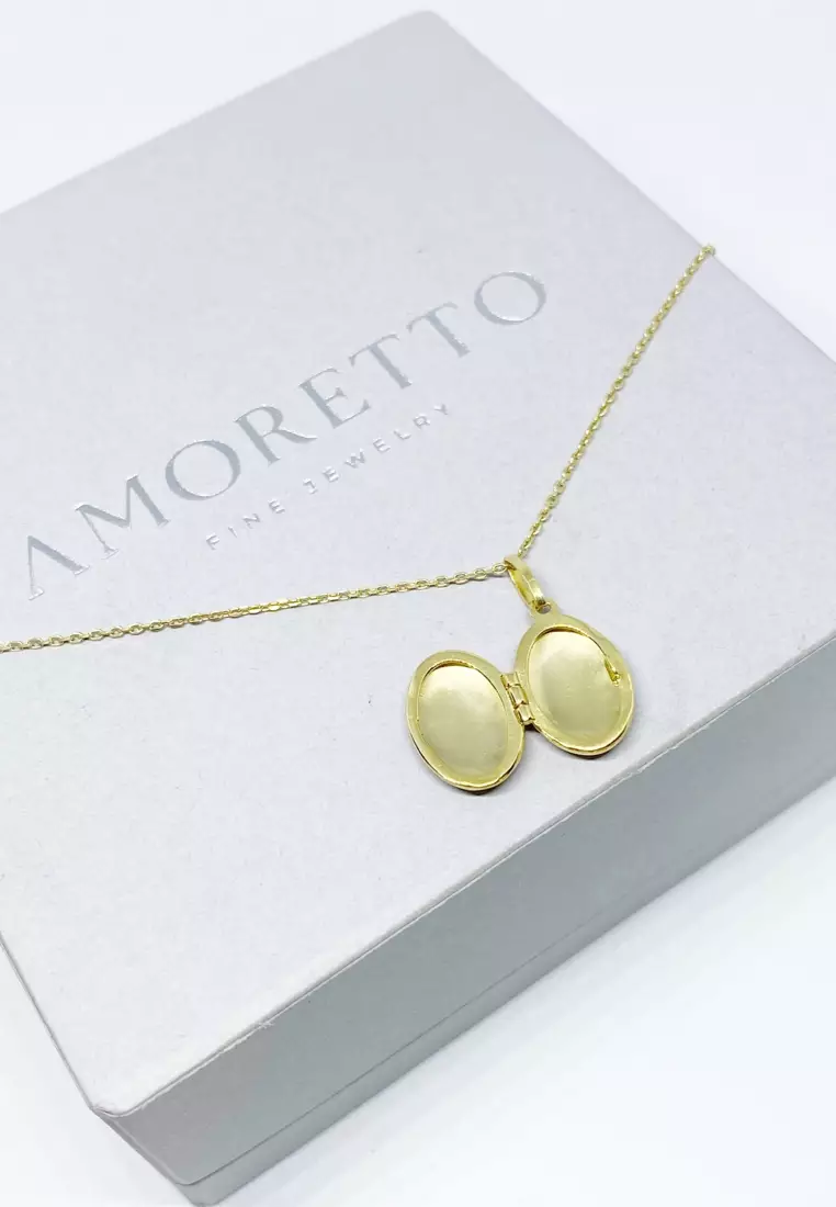 Per Sempre 18K Gold Adjustable Locket Necklace in 20"