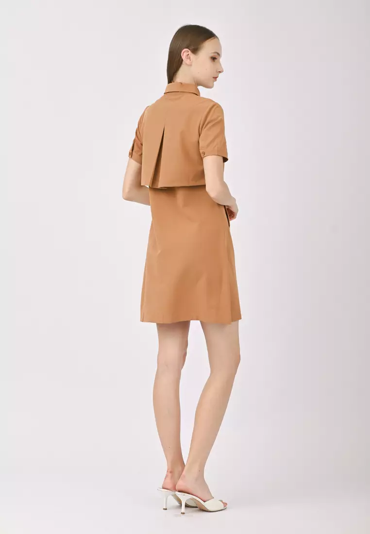 衬衫迷你连衣裙