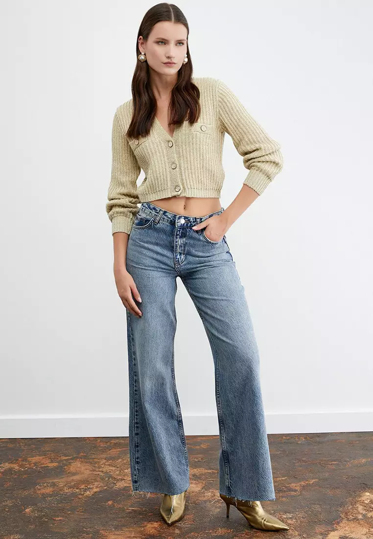 Tuba Ünsal x Koton - Glitter Crop Cardigan