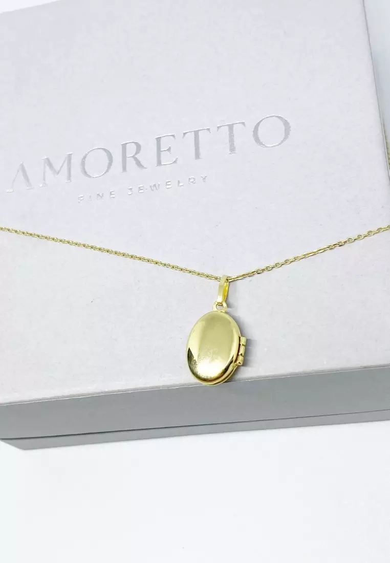 Per Sempre 18K Gold Adjustable Locket Necklace in 20"