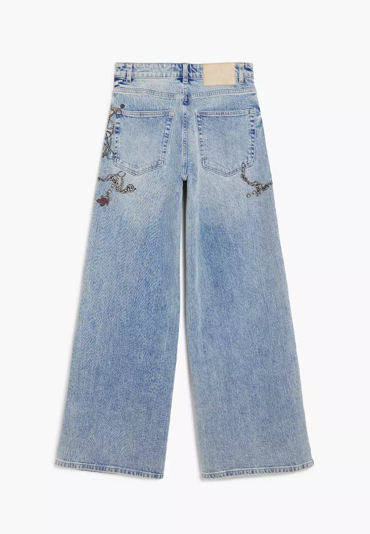 『 TEN DENIM TROUSERS BLUE S 』 Buy Desigual Chain denim trousers 2026 Online | ZALORA