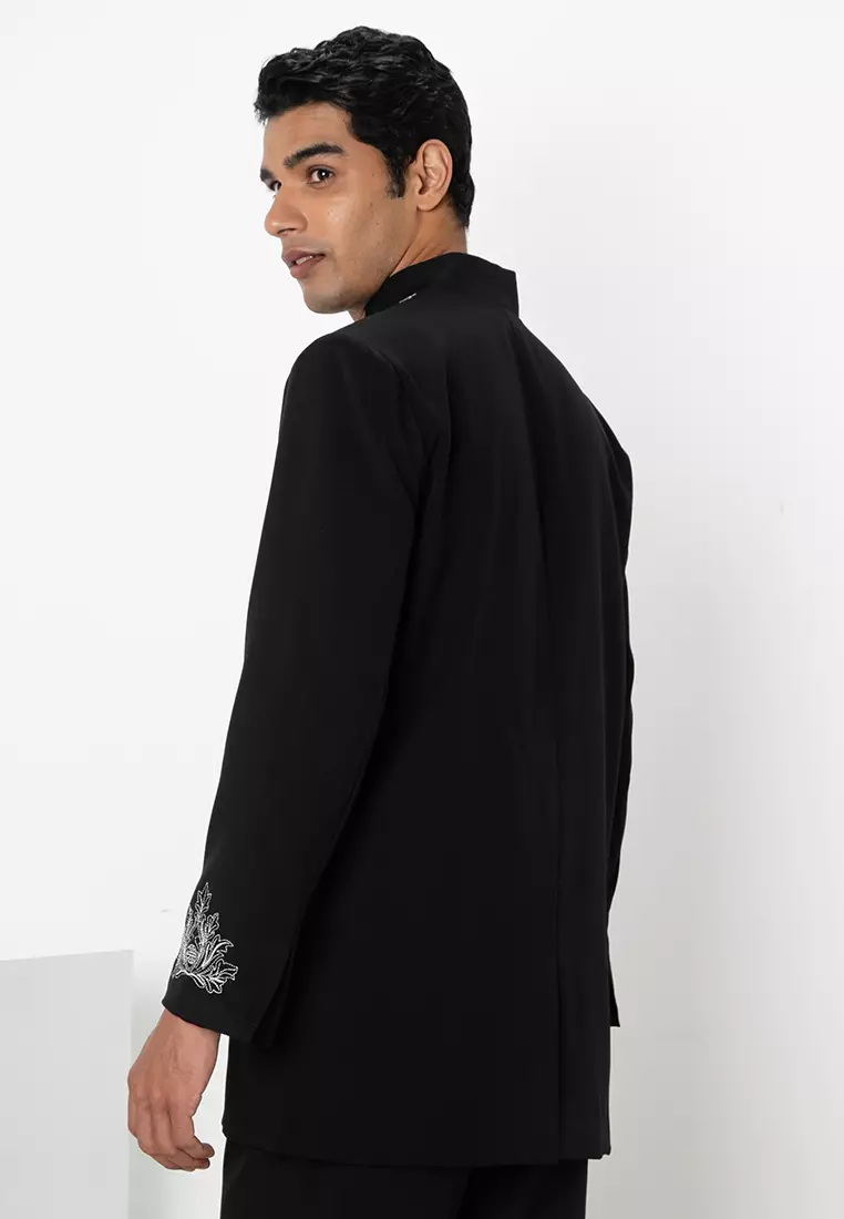 Dhika Overlapped Stretchable Blazer - Cotton Twill
