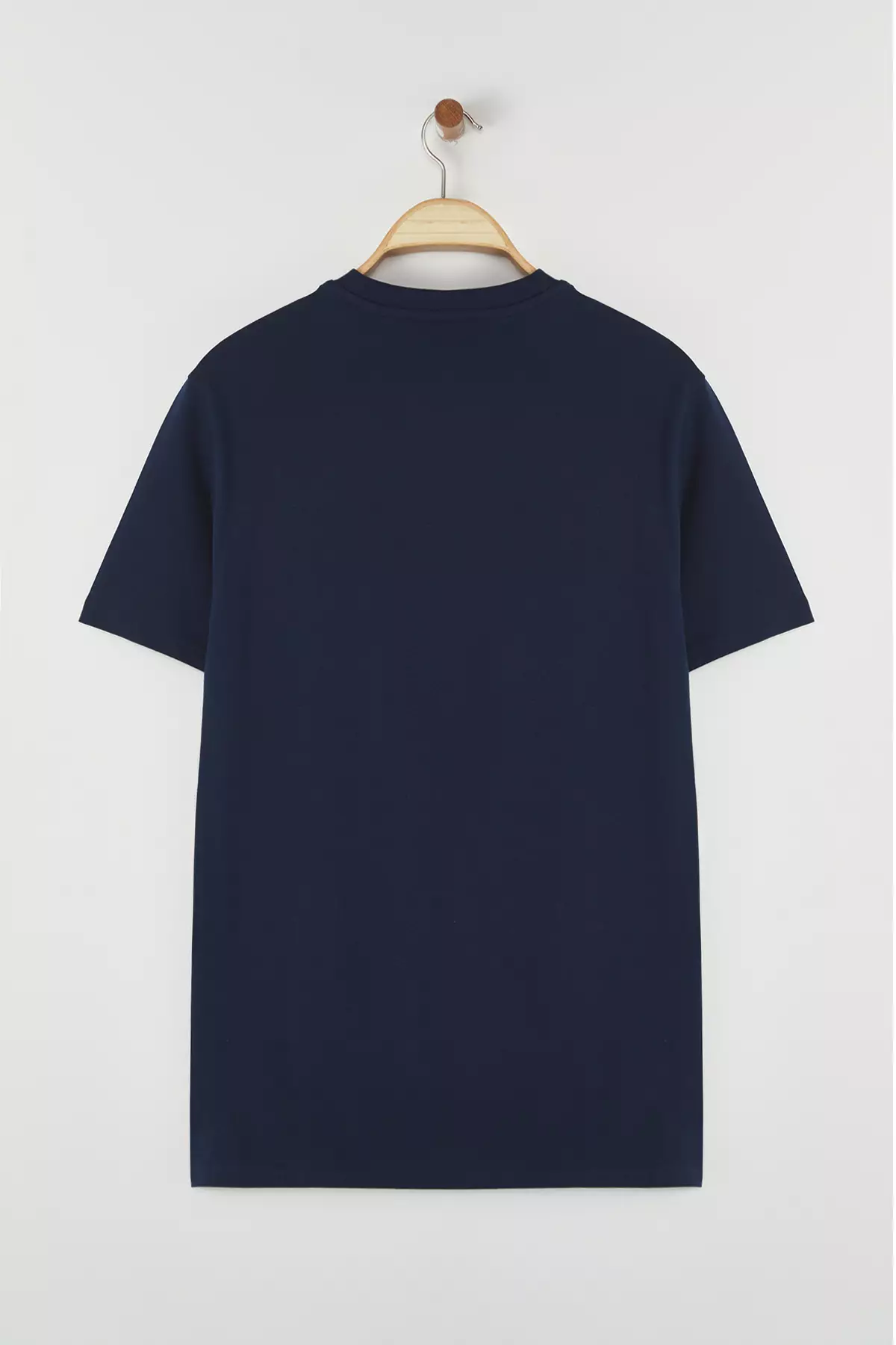 Navy Blue Regular/Normal Cut Horse Embroidery Detail 100% Cotton T-Shirt Tmnss24Ts00056