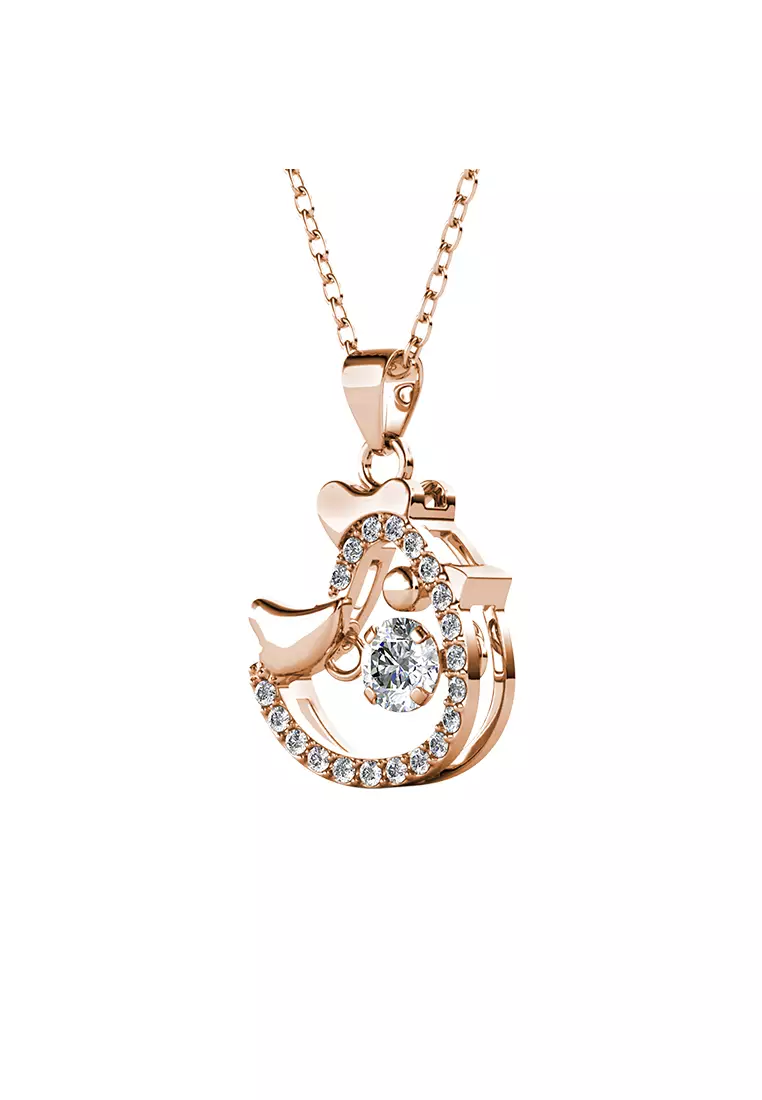 Dancing Shio Pendant Rooster ( Ayam ) RG - Kalung Crystal Swarovski by Her Jewellery