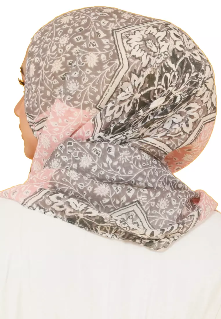 Mandala Viscose Pashmina Cherry