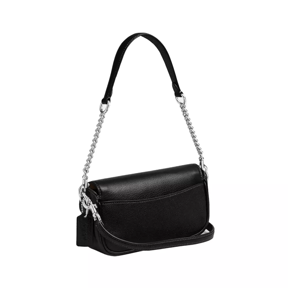 Hailey Flap Bag Leather Black
