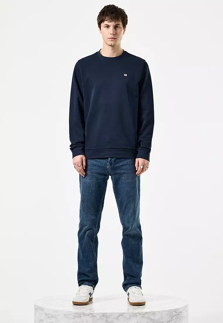 MENS NAVY FERRER BADGE SWEAT