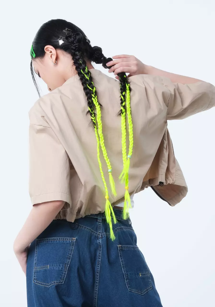 Kemeja Crop Wanita Ruka Khaki