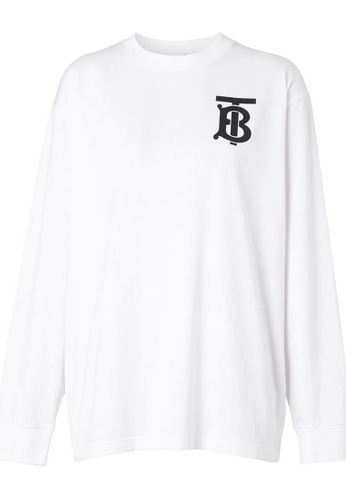 Burberry Burberry Long Sleeve Monogram Motif T-Shirt in White 2023 | Buy  Burberry Online | ZALORA Hong Kong