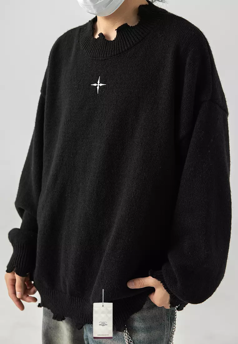 Raw clearance edge sweater