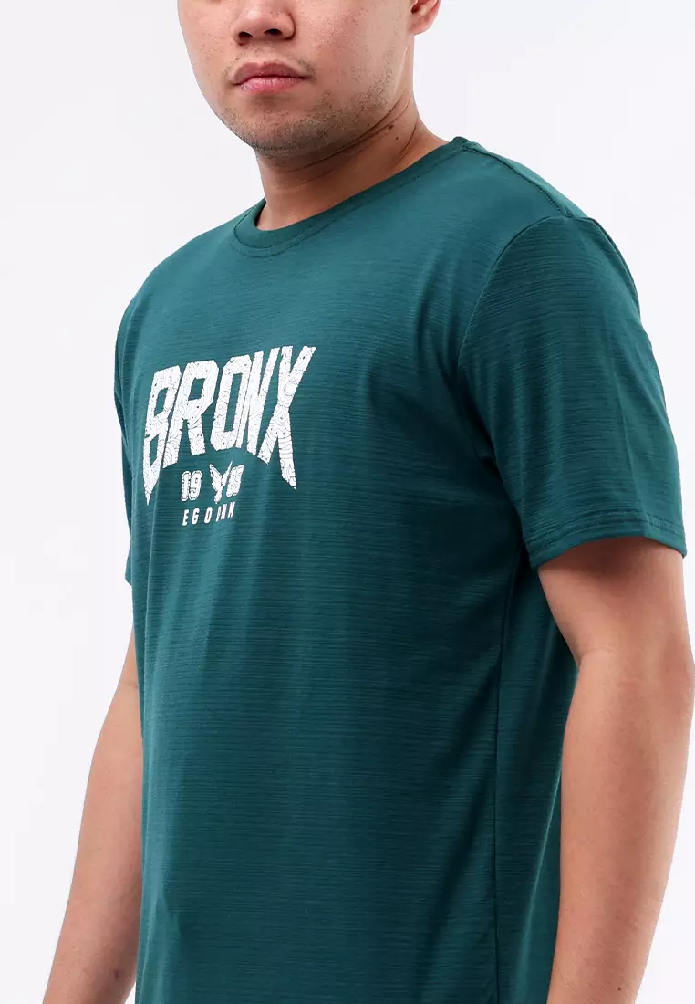 Round Neck Streaky Short Sleeves T-Shirt