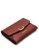 POLO HILL brown and red and purple POLO HILL Ladies Short Flap Over Tri-Fold Wallet DB5C3ACE6ABAD9GS_2