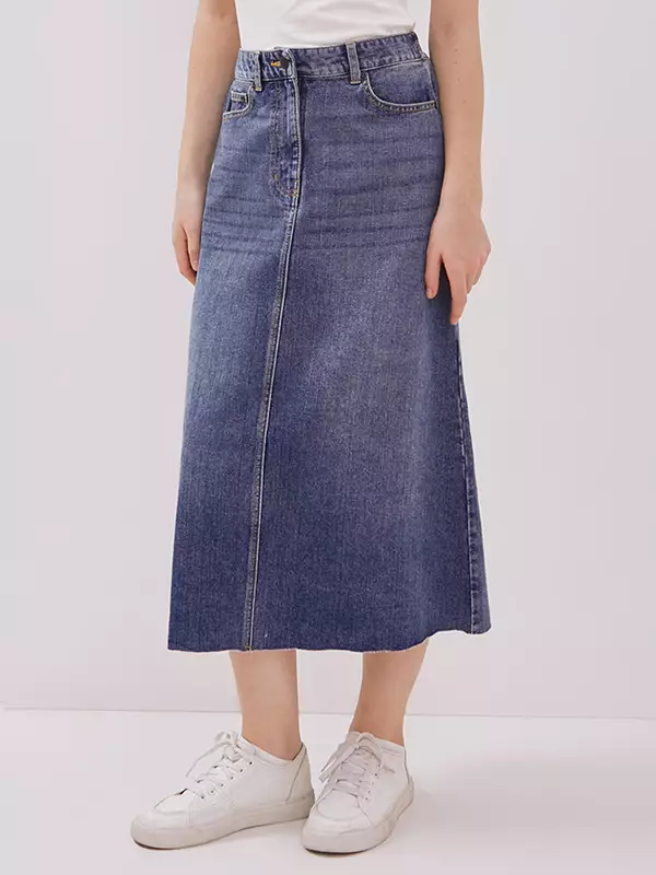 DUST Rok Crop Unfinished Sabai Medium Light Blue (D.21124)