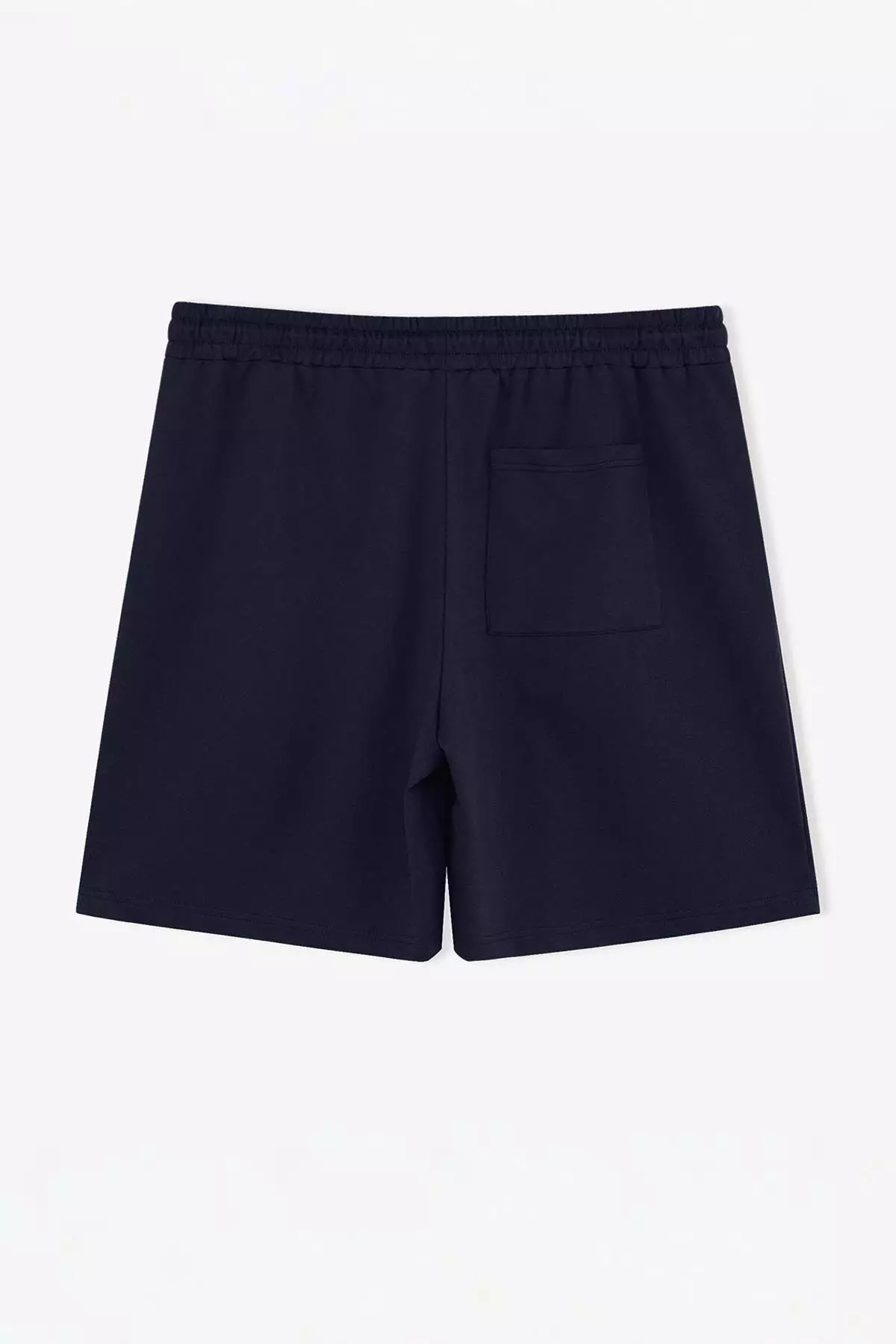 Plus Size Navy Blue Regular/Normal Fit Comfortable 100% Cotton Basic Shorts Tmnss24Ap00001
