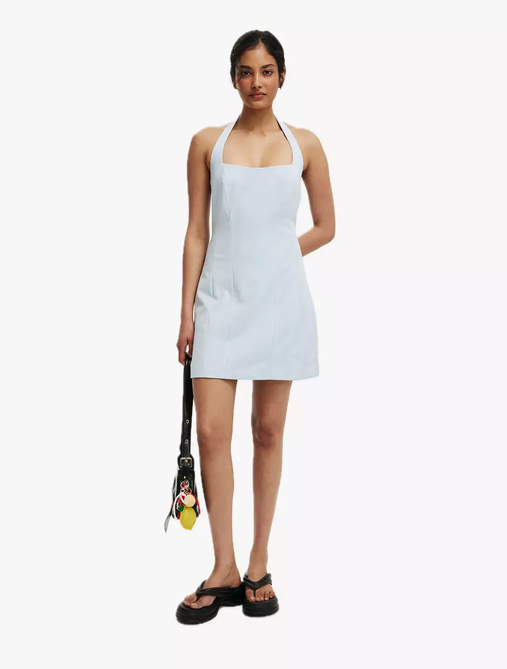 COTTON ON - DRESS - IZZY HALTER SUITING DRESS