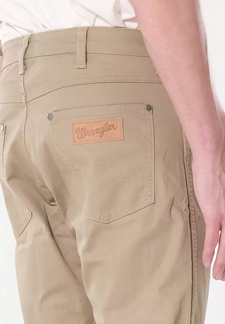 Frontier Relaxed Straight Colored Pants for Men in Dark Khaki Color