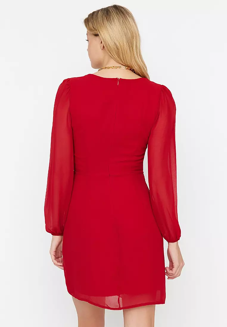 Zalora cheap maroon dress