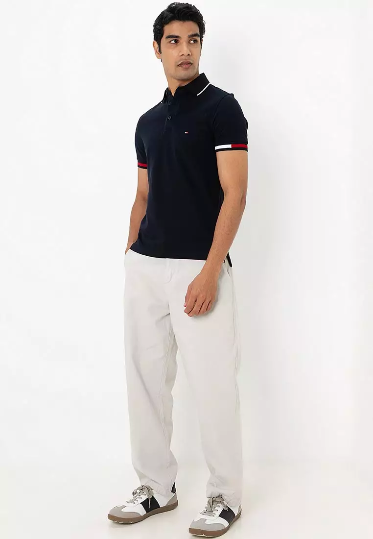 Flag Cuff Slim Fit Polo Shirt - Tommy Mainline