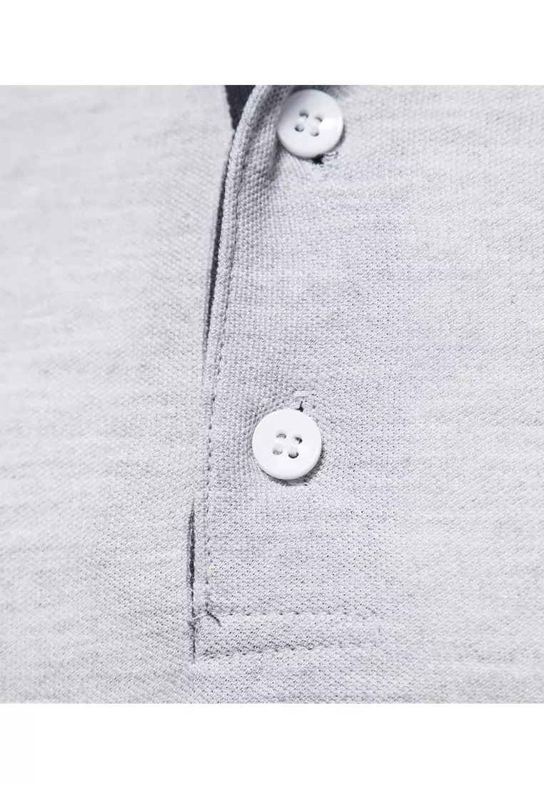 Contrast-color Embroidered Polo Shirt‌ AX-T12