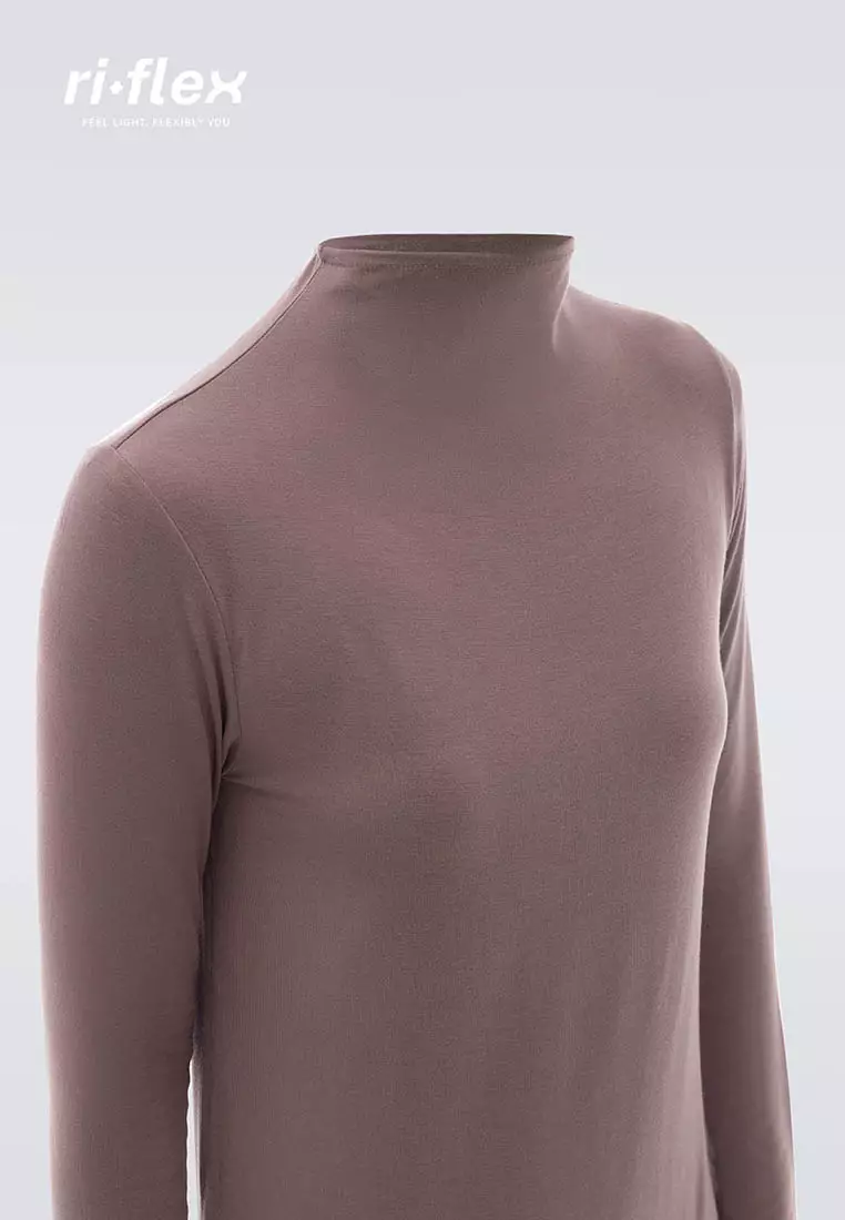 Ria Miranda Brown Comfy Long Sleeve Dress