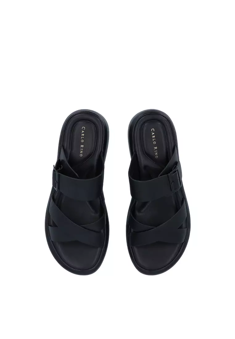 Black Tranquil Stride Sandals