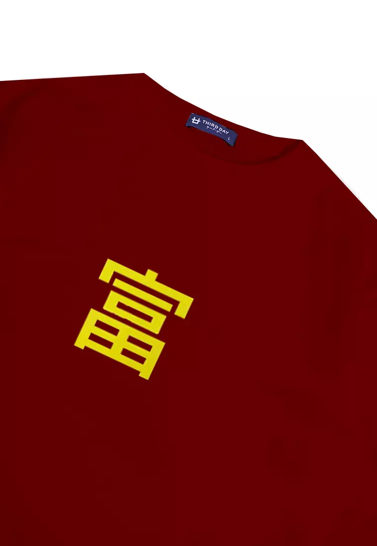 MTM19 kaos oversize scuba thirdday fortune maroon
