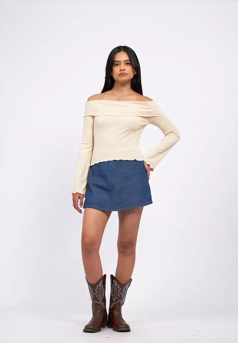 Bell Sleeve Off Shoulder Top