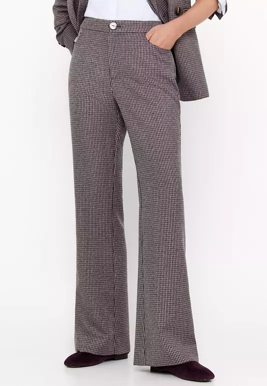 Checkered Flared Pants