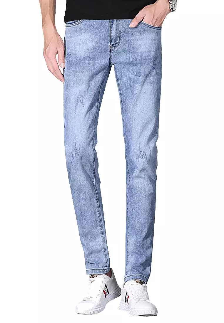 Embroidered hot sale stretch jeans