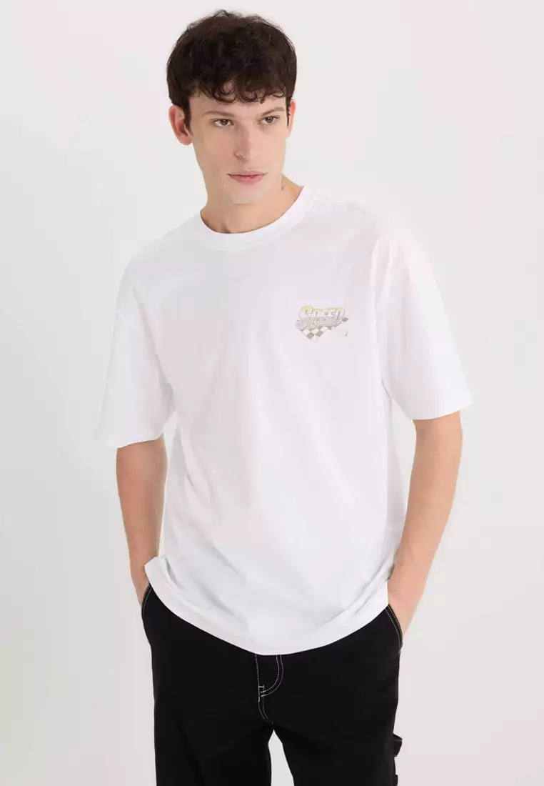 Hot Wheels Boxy Fit Crew Neck Back Printed Short Sleeve T-Shirt