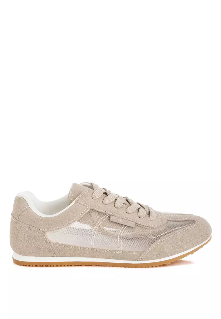 Discount on Rag & CO.  shoes - SKU: Microfiber & Mesh Sneakers in Beige