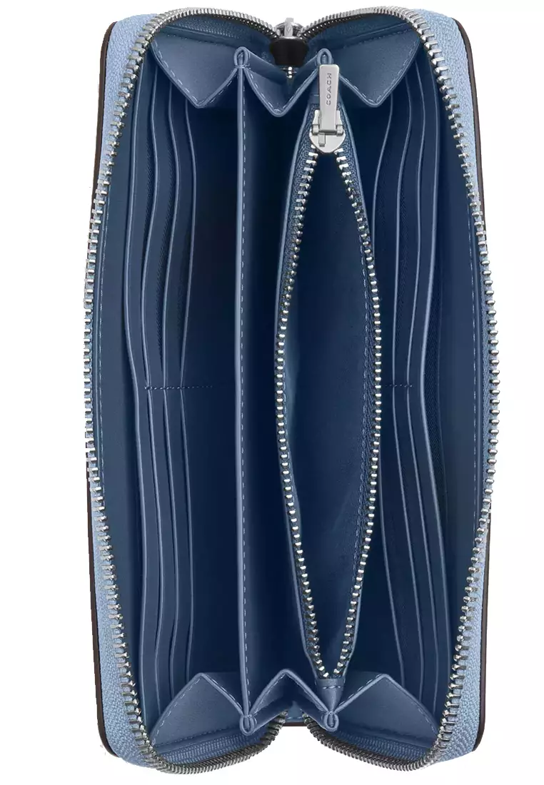 Buy Coach Long Zip Around Wallet Bluebell C4451 2025 Online ZALORA
