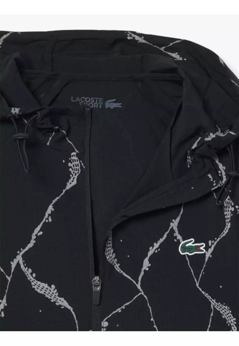 Reflective Crocodile Print Tennis Jacket