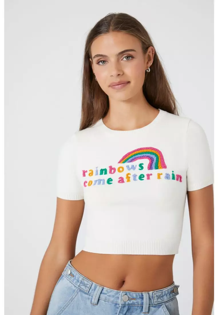 Rainbows Graphic Sweater Knit Tee