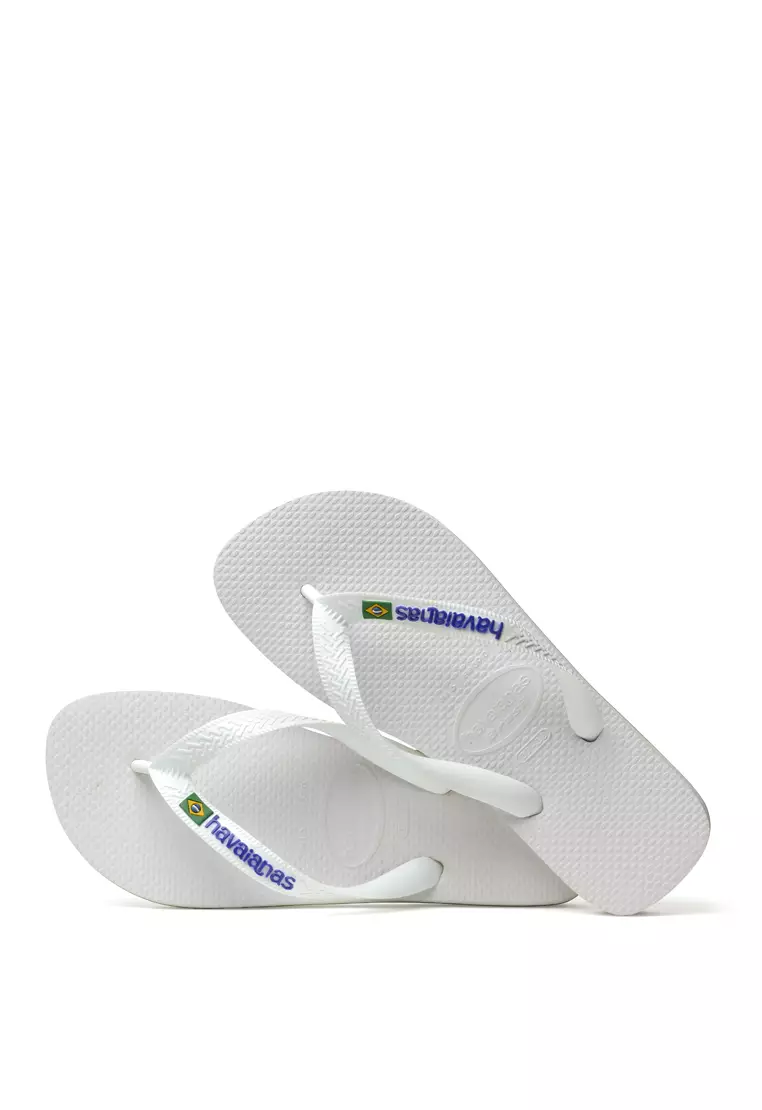 Havaianas Man Brasil Logo 001 White - Sandal Jepit Pria (Putih)